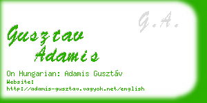 gusztav adamis business card